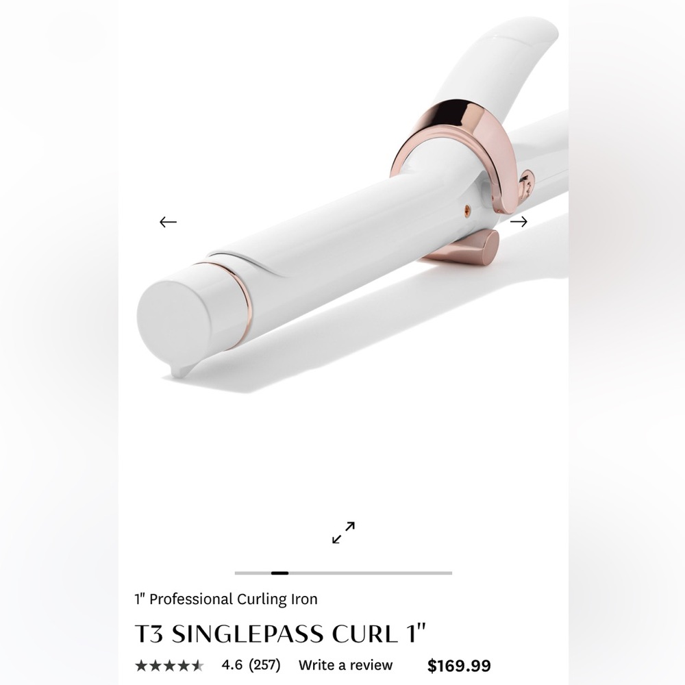 T3 Singlepass 1” curling iron